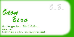 odon biro business card