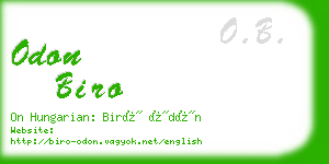 odon biro business card